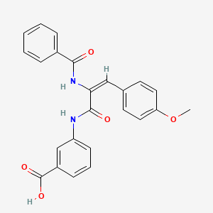 3-[(2E)-3-(4-Methoxyphenyl)-2-(phenylformamido)prop-2-enamido]benzoic acid