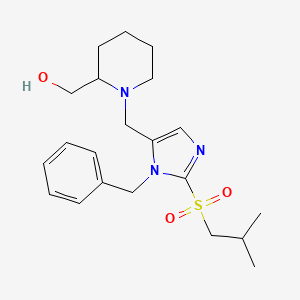 molecular formula C21H31N3O3S B5958280 [1-[[3-Benzyl-2-(2-methylpropylsulfonyl)imidazol-4-yl]methyl]piperidin-2-yl]methanol 