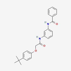 molecular formula C25H26N2O3 B5958287 N-(3-{[2-(4-tert-butylphenoxy)acetyl]amino}phenyl)benzamide 