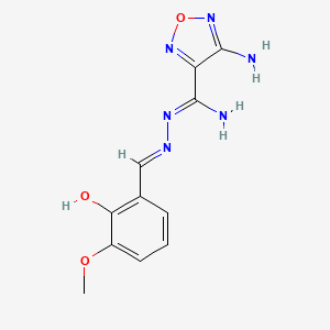 4-amino-N'-(2-hydroxy-3-methoxybenzylidene)-1,2,5-oxadiazole-3-carbohydrazonamide