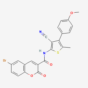 6-bromo-N-[3-cyano-4-(4-methoxyphenyl)-5-methyl-2-thienyl]-2-oxo-2H-chromene-3-carboxamide