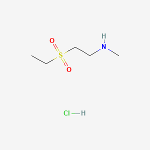 molecular formula C5H14ClNO2S B595832 [2-(乙磺酰基)乙基]甲胺盐酸盐 CAS No. 128696-32-2