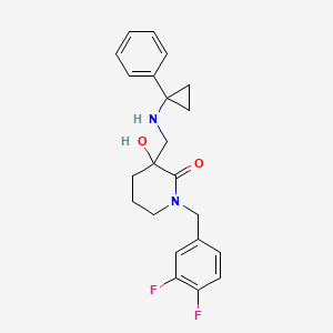 1-(3,4-difluorobenzyl)-3-hydroxy-3-{[(1-phenylcyclopropyl)amino]methyl}-2-piperidinone