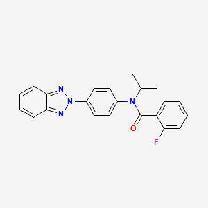 N-[4-(2H-BENZOTRIAZOL-2-YL)PHENYL]-2-FLUORO-N-ISOPROPYLBENZAMIDE