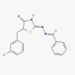 benzaldehyde [5-(3-chlorobenzyl)-4-oxo-1,3-thiazolidin-2-ylidene]hydrazone