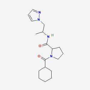 1-(cyclohexylcarbonyl)-N-[1-methyl-2-(1H-pyrazol-1-yl)ethyl]prolinamide