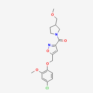 5-[(4-chloro-2-methoxyphenoxy)methyl]-3-{[3-(methoxymethyl)-1-pyrrolidinyl]carbonyl}isoxazole