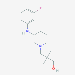 3-{3-[(3-fluorophenyl)amino]-1-piperidinyl}-2,2-dimethyl-1-propanol