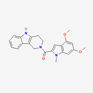 molecular formula C23H23N3O3 B5958388 (4,6-dimethoxy-1-methyl-1H-indol-2-yl)(1,3,4,5-tetrahydro-2H-pyrido[4,3-b]indol-2-yl)methanone 