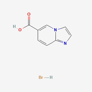 molecular formula C8H7BrN2O2 B595841 Imidazo[1,2-a]pyridine-6-carboxylic acid hydrobromide CAS No. 138642-98-5