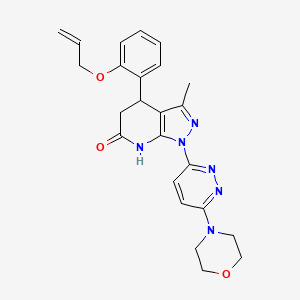 molecular formula C24H26N6O3 B5958412 4-[2-(allyloxy)phenyl]-3-methyl-1-[6-(4-morpholinyl)-3-pyridazinyl]-1,4,5,7-tetrahydro-6H-pyrazolo[3,4-b]pyridin-6-one 