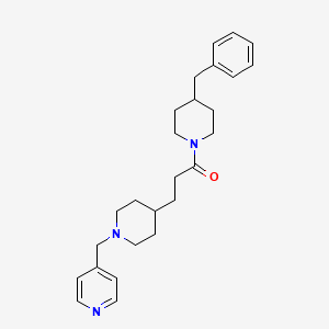 4-({4-[3-(4-benzyl-1-piperidinyl)-3-oxopropyl]-1-piperidinyl}methyl)pyridine