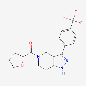 oxolan-2-yl-[3-[4-(trifluoromethyl)phenyl]-1,4,6,7-tetrahydropyrazolo[4,3-c]pyridin-5-yl]methanone