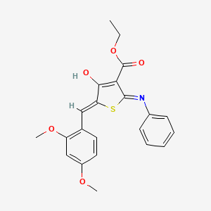 ethyl 2-anilino-5-(2,4-dimethoxybenzylidene)-4-oxo-4,5-dihydro-3-thiophenecarboxylate