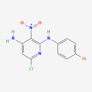 molecular formula C11H8BrClN4O2 B5958470 2-N-(4-bromophenyl)-6-chloro-3-nitropyridine-2,4-diamine 