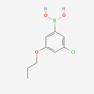 molecular formula C9H12BClO3 B595853 (3-Chloro-5-propoxyphenyl)boronic acid CAS No. 1256345-74-0