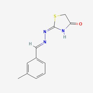 molecular formula C11H11N3OS B5958538 3-methylbenzaldehyde (4-oxo-1,3-thiazolidin-2-ylidene)hydrazone 