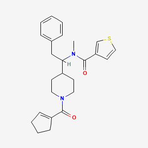 N-{1-[1-(1-cyclopenten-1-ylcarbonyl)-4-piperidinyl]-2-phenylethyl}-N-methyl-3-thiophenecarboxamide