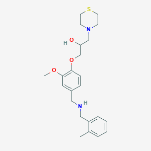 1-(2-methoxy-4-{[(2-methylbenzyl)amino]methyl}phenoxy)-3-(4-thiomorpholinyl)-2-propanol