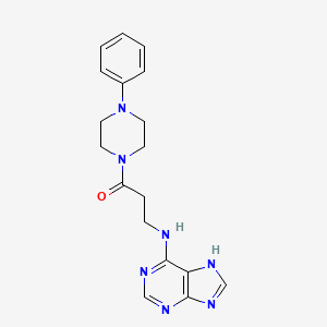 1-(4-phenylpiperazin-1-yl)-3-(7H-purin-6-ylamino)propan-1-one