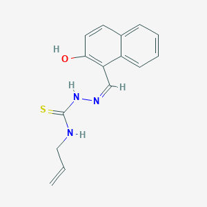 molecular formula C15H15N3OS B5958586 (1Z,N'Z)-N-allyl-N'-((2-hydroxynaphthalen-1-yl)methylene)carbamohydrazonothioic acid 