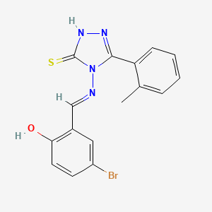 4-BR-2-(((3-MERCAPTO-5-(2-METHYLPHENYL)-4H-1,2,4-TRIAZOL-4-YL)IMINO)ME)PHENOL