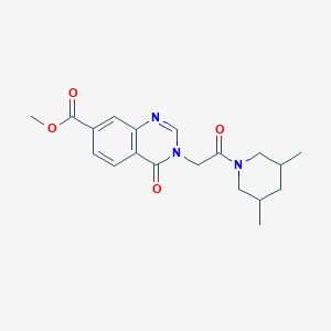 molecular formula C19H23N3O4 B5958638 methyl 3-[2-(3,5-dimethyl-1-piperidinyl)-2-oxoethyl]-4-oxo-3,4-dihydro-7-quinazolinecarboxylate 