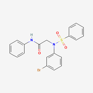 molecular formula C20H17BrN2O3S B5958642 N~2~-(3-bromophenyl)-N-phenyl-N~2~-(phenylsulfonyl)glycinamide 