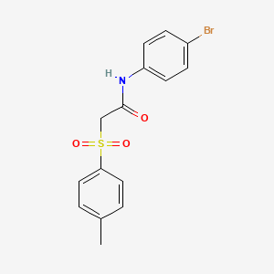 molecular formula C15H14BrNO3S B5958669 N-(4-bromophenyl)-2-[(4-methylphenyl)sulfonyl]acetamide 