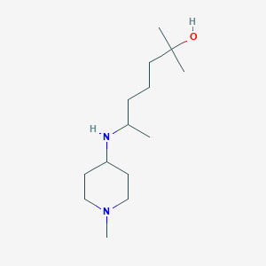 2-Methyl-6-[(1-methylpiperidin-4-yl)amino]heptan-2-ol