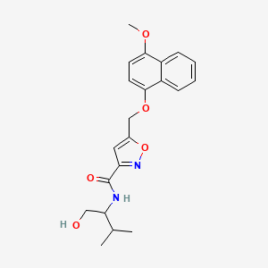 N-[1-(hydroxymethyl)-2-methylpropyl]-5-{[(4-methoxy-1-naphthyl)oxy]methyl}-3-isoxazolecarboxamide