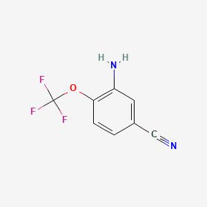 molecular formula C8H5F3N2O B595869 3-氨基-4-(三氟甲氧基)苯甲腈 CAS No. 1220630-86-3