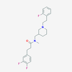 3-(3,4-difluorophenyl)-N-({1-[2-(2-fluorophenyl)ethyl]-3-piperidinyl}methyl)-N-methylpropanamide