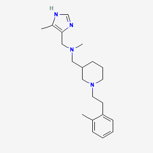 N-methyl-N-[(5-methyl-1H-imidazol-4-yl)methyl]-1-[1-[2-(2-methylphenyl)ethyl]piperidin-3-yl]methanamine