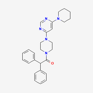 4-[4-(diphenylacetyl)-1-piperazinyl]-6-(1-piperidinyl)pyrimidine