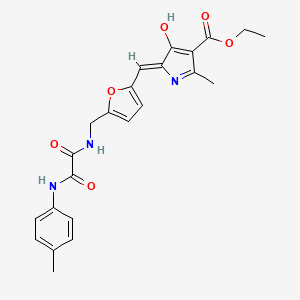 molecular formula C23H23N3O6 B5958734 ETHYL (5Z)-2-METHYL-5-{[5-({[(4-METHYLPHENYL)CARBAMOYL]FORMAMIDO}METHYL)FURAN-2-YL]METHYLIDENE}-4-OXO-4,5-DIHYDRO-1H-PYRROLE-3-CARBOXYLATE 