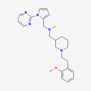 molecular formula C25H33N5O B5958735 ({1-[2-(2-methoxyphenyl)ethyl]-3-piperidinyl}methyl)methyl{[1-(2-pyrimidinyl)-1H-pyrrol-2-yl]methyl}amine 