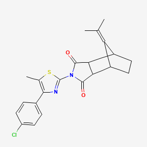 2-[4-(4-CHLOROPHENYL)-5-METHYL-1,3-THIAZOL-2-YL]-8-ISOPROPYLIDENEHEXAHYDRO-1H-4,7-METHANOISOINDOLE-1,3(2H)-DIONE