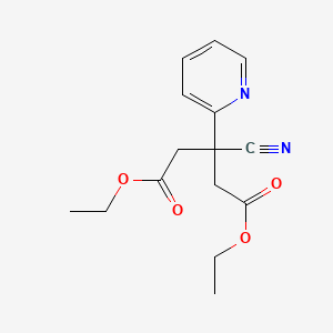 molecular formula C15H18N2O4 B595875 Diethyl 3-cyano-3-(pyridin-2-yl)pentanedioate CAS No. 178372-17-3