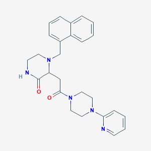 4-(1-naphthylmethyl)-3-{2-oxo-2-[4-(2-pyridinyl)-1-piperazinyl]ethyl}-2-piperazinone