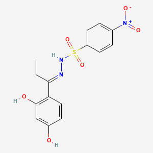 N'-[1-(2,4-dihydroxyphenyl)propylidene]-4-nitrobenzenesulfonohydrazide