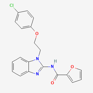 molecular formula C20H16ClN3O3 B5958782 N-{1-[2-(4-chlorophenoxy)ethyl]-1H-benzimidazol-2-yl}furan-2-carboxamide 