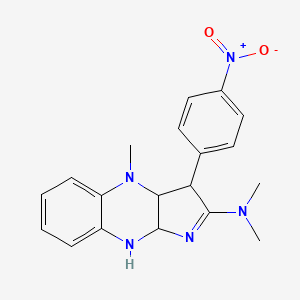 N,N,4-trimethyl-3-(4-nitrophenyl)-3a,4,9,9a-tetrahydro-3H-pyrrolo[2,3-b]quinoxalin-2-amine