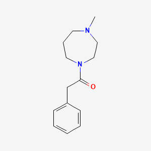 molecular formula C14H20N2O B5958839 1-(4-Methyl-1,4-diazepan-1-yl)-2-phenylethanone 