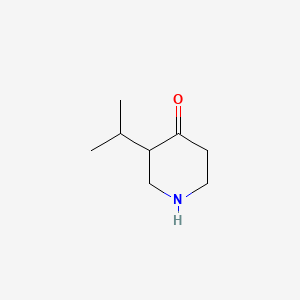 molecular formula C8H15NO B595886 3-异丙基哌啶-4-酮 CAS No. 150668-81-8