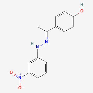 4-[(E)-C-methyl-N-(3-nitroanilino)carbonimidoyl]phenol