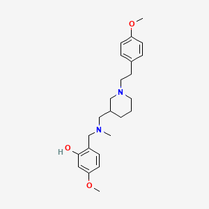 5-methoxy-2-{[({1-[2-(4-methoxyphenyl)ethyl]-3-piperidinyl}methyl)(methyl)amino]methyl}phenol