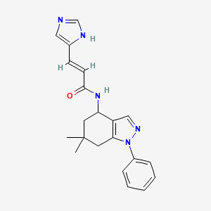 (2E)-N-(6,6-dimethyl-1-phenyl-4,5,6,7-tetrahydro-1H-indazol-4-yl)-3-(1H-imidazol-4-yl)acrylamide