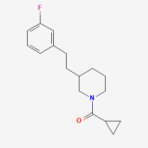 molecular formula C17H22FNO B5958915 1-(cyclopropylcarbonyl)-3-[2-(3-fluorophenyl)ethyl]piperidine 