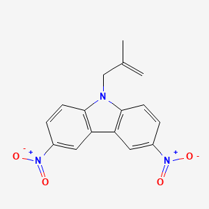 molecular formula C16H13N3O4 B5958941 9-(2-methyl-2-propenyl)-3,6-dinitro-9H-carbazole 